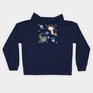 Bubbly Axolotl Kids Hoodie